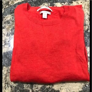 Max Studio Red-Orange Wool Sweater. Size M.